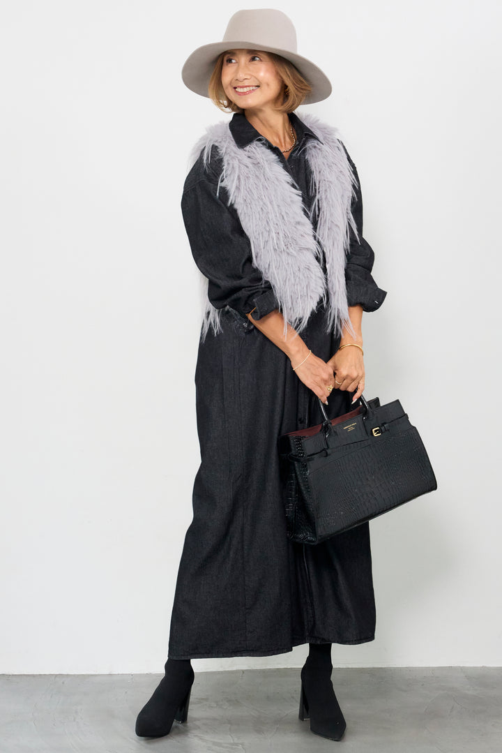 ロングシャギーベスト