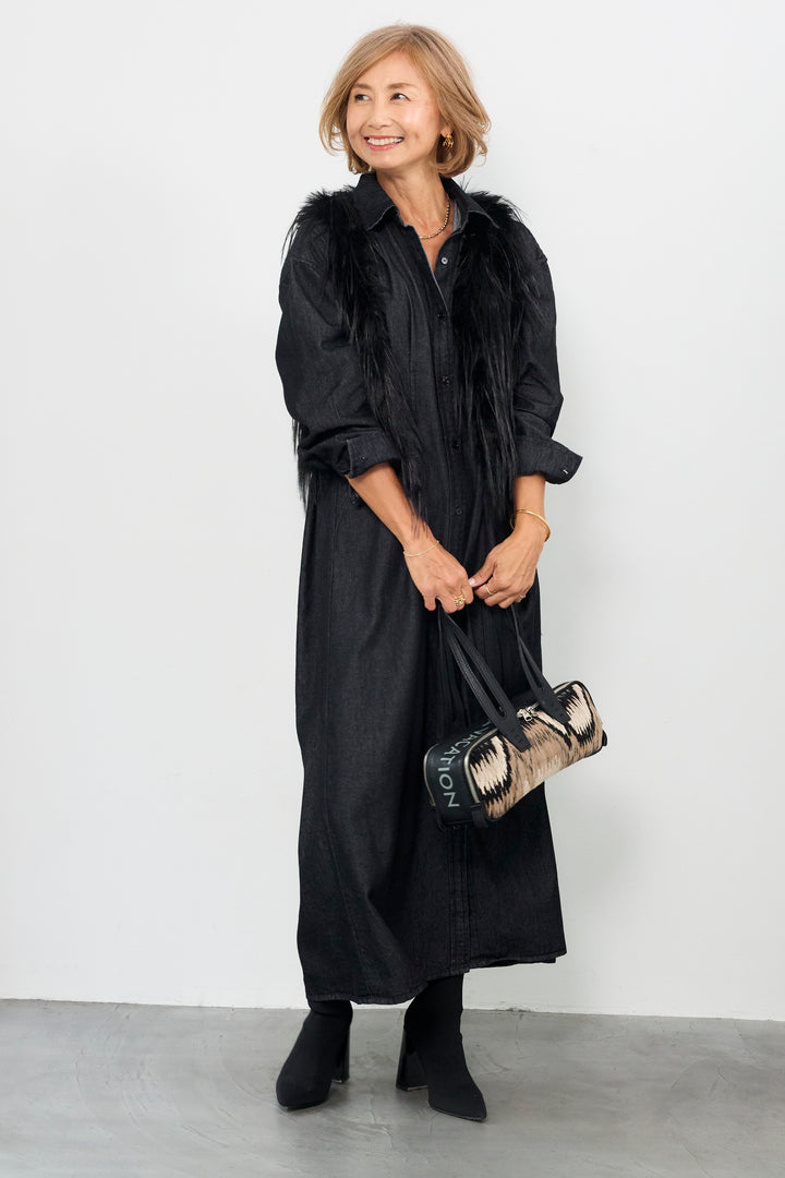 ロングシャギーベスト