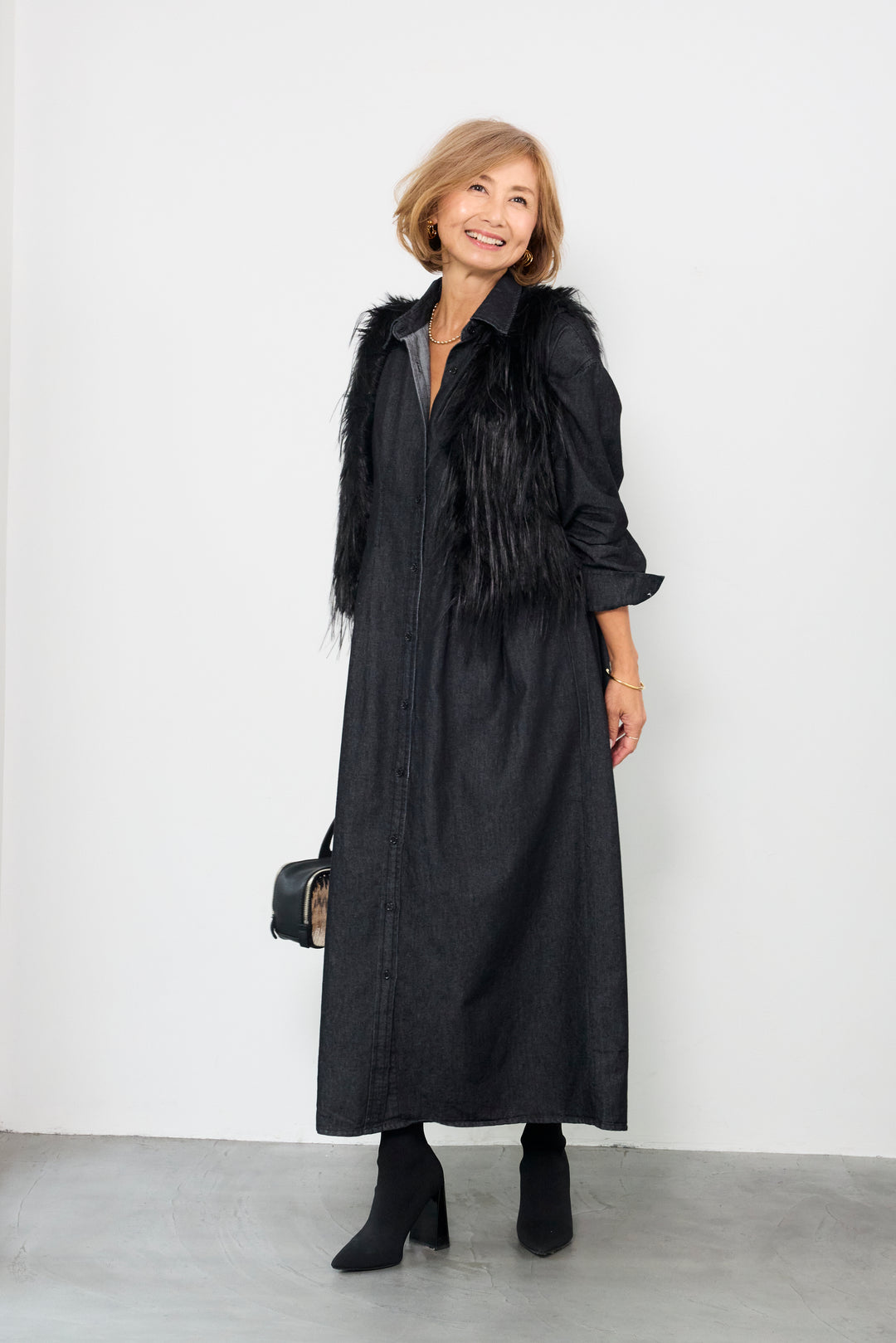 ロングシャギーベスト