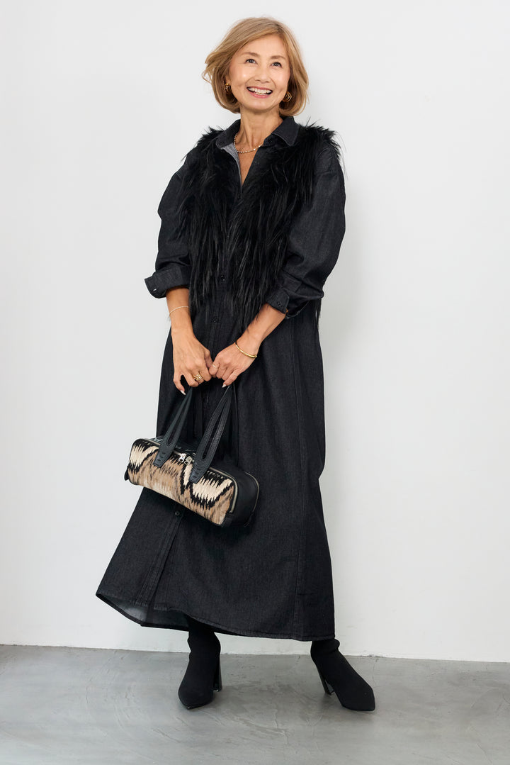 ロングシャギーベスト