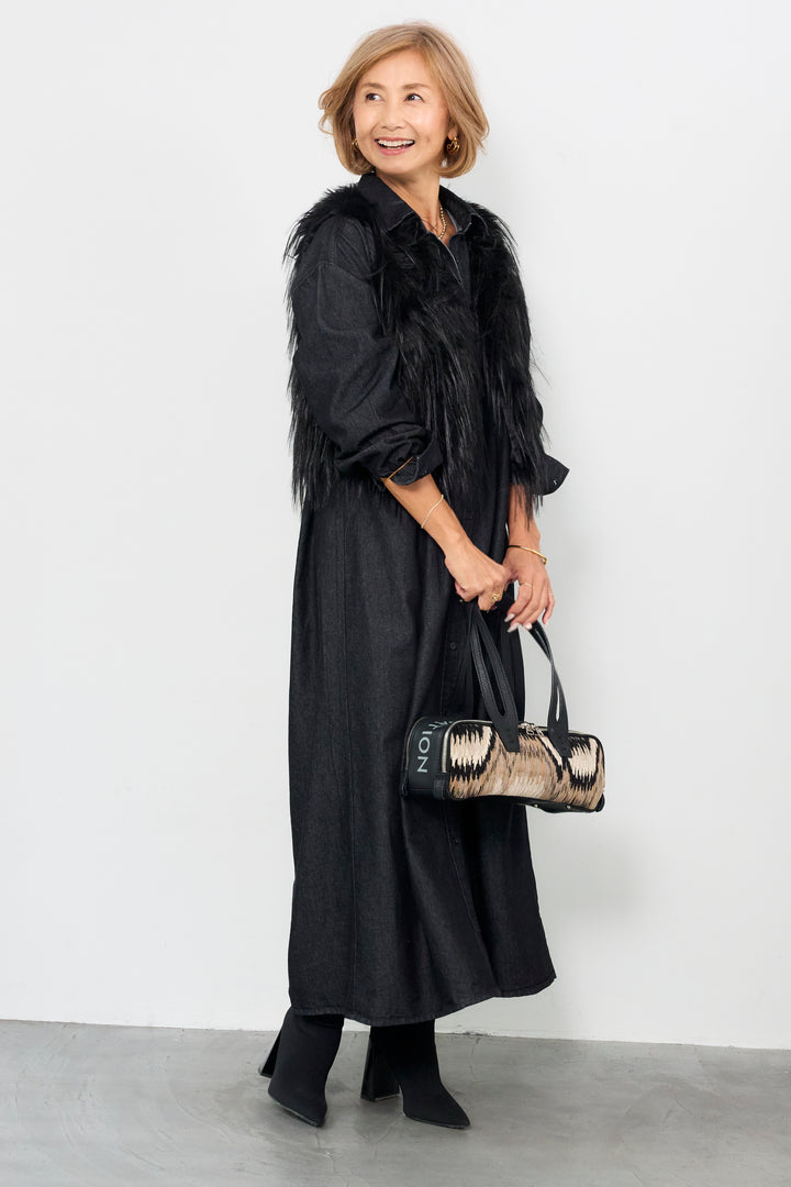 ロングシャギーベスト