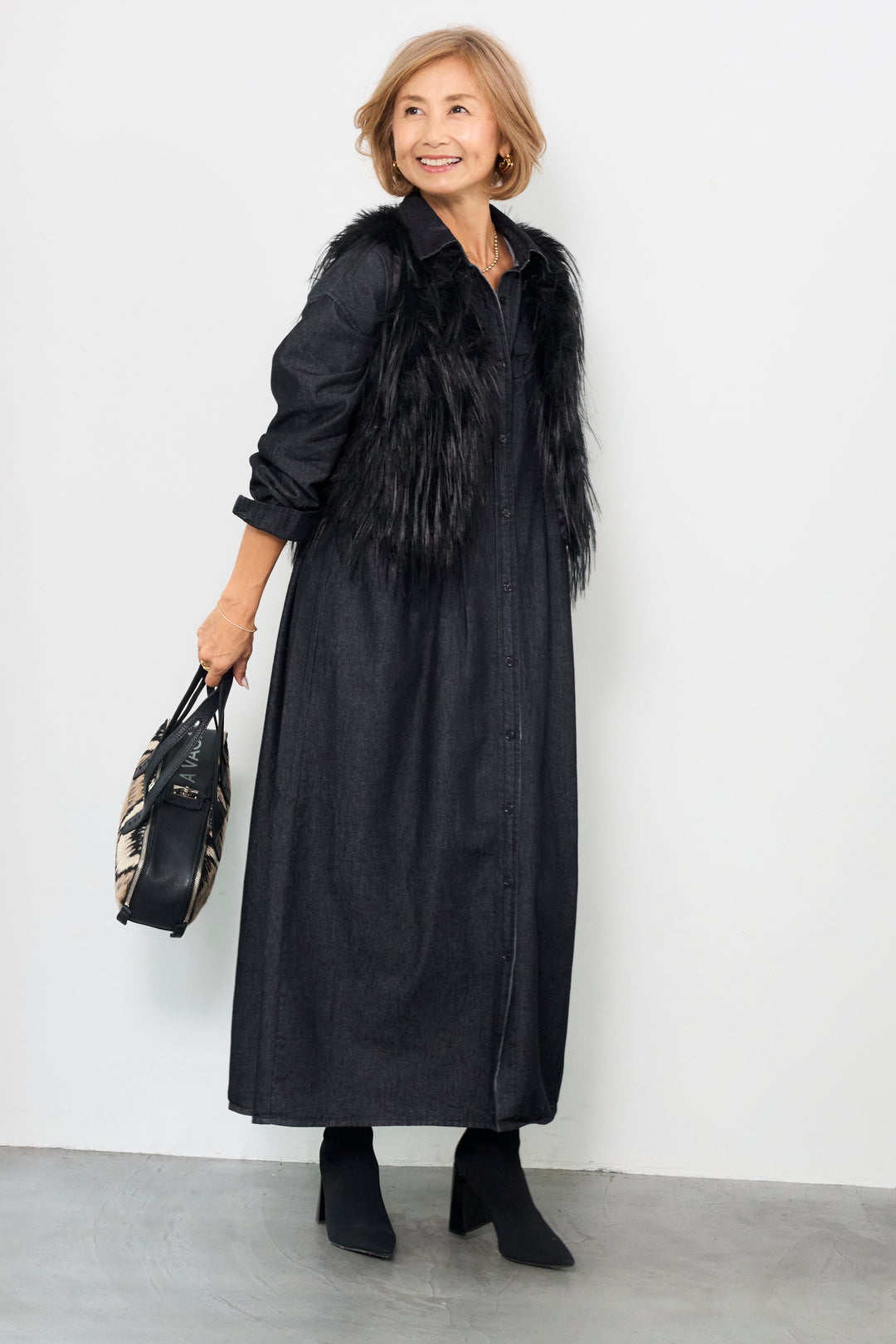 ロングシャギーベスト