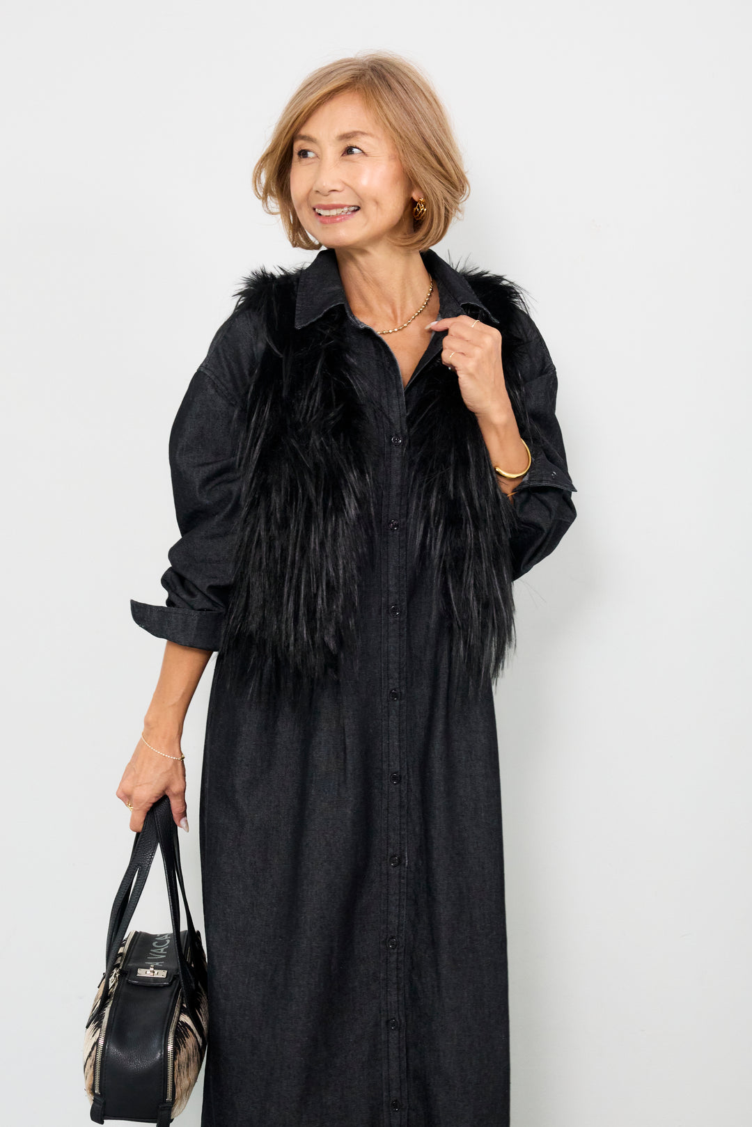 ロングシャギーベスト