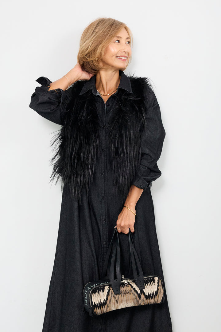 ロングシャギーベスト