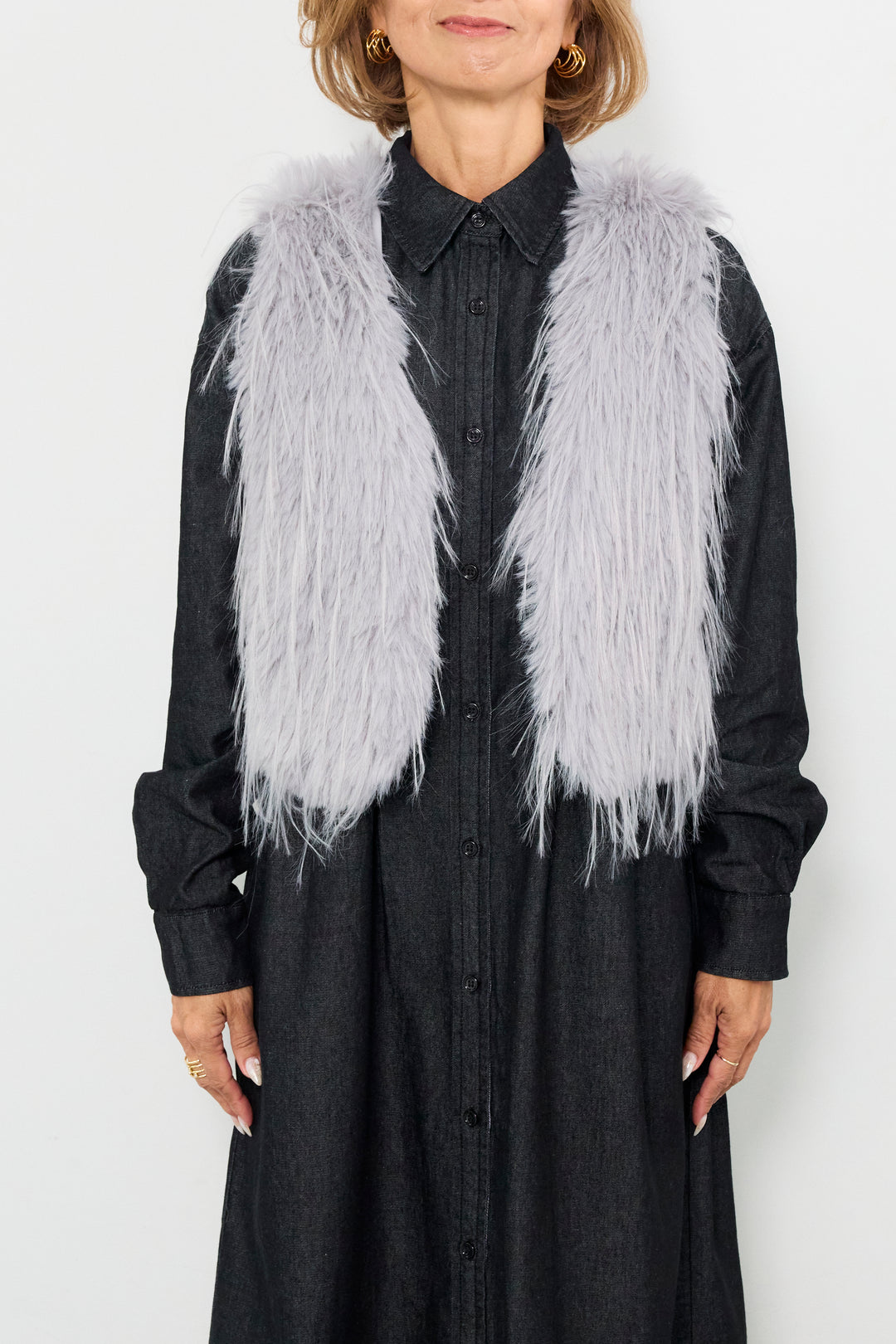 ロングシャギーベスト