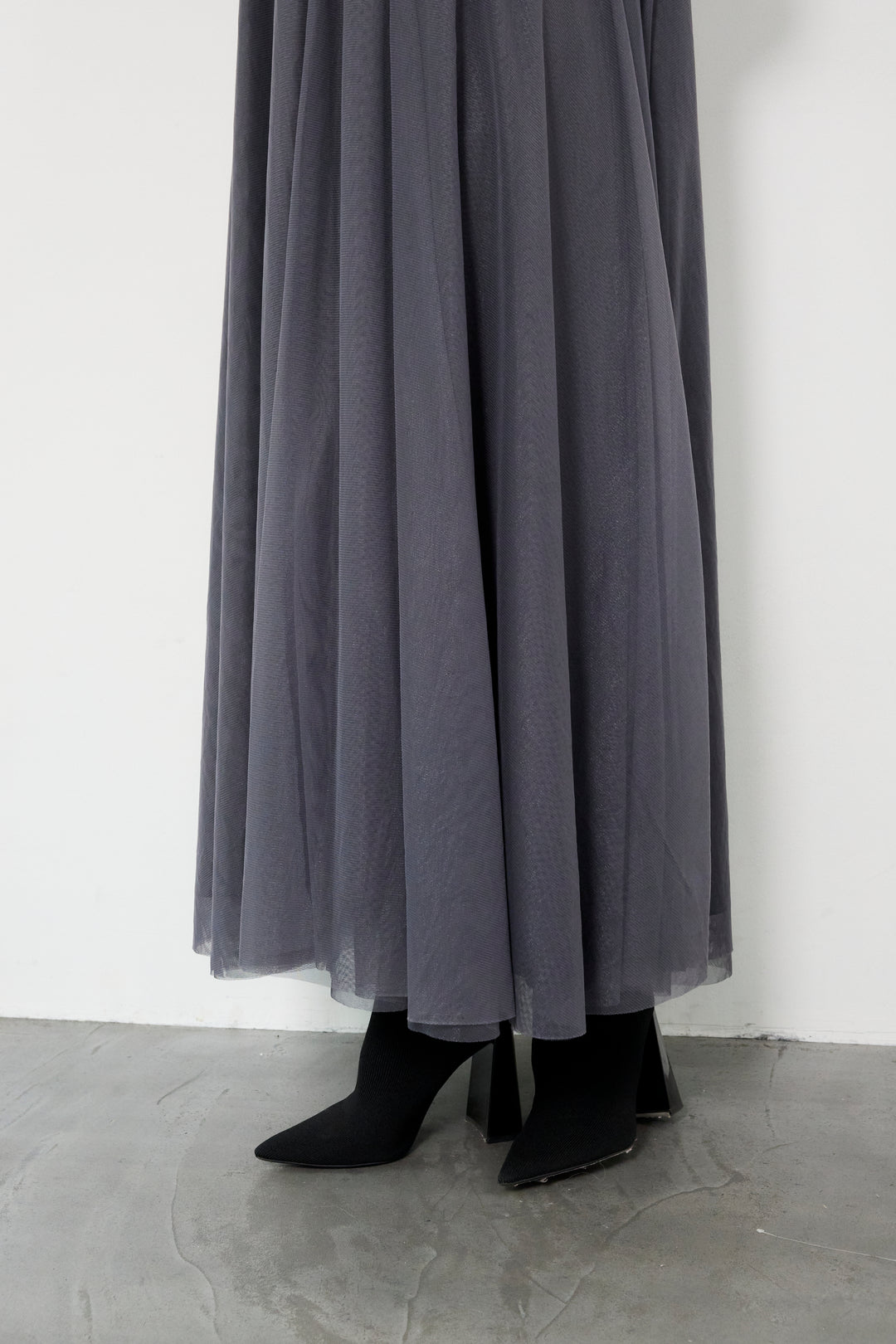 チュール切替カットワンピース