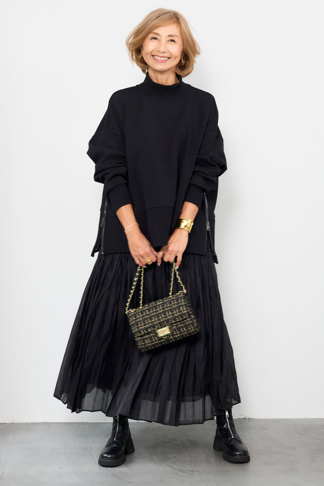 ティアードプリーツスカート