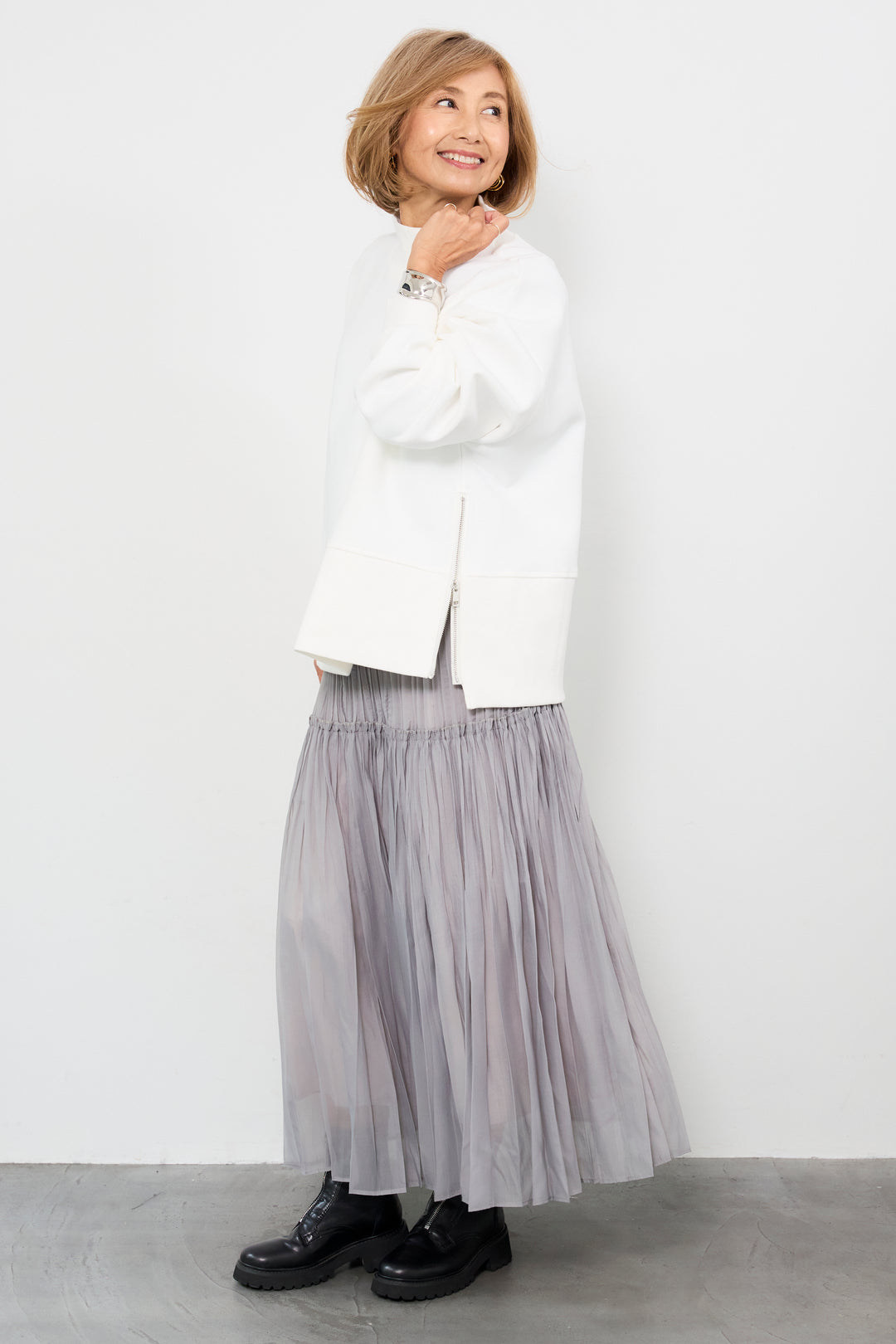 ティアードプリーツスカート