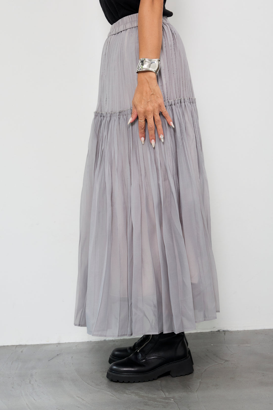 ティアードプリーツスカート