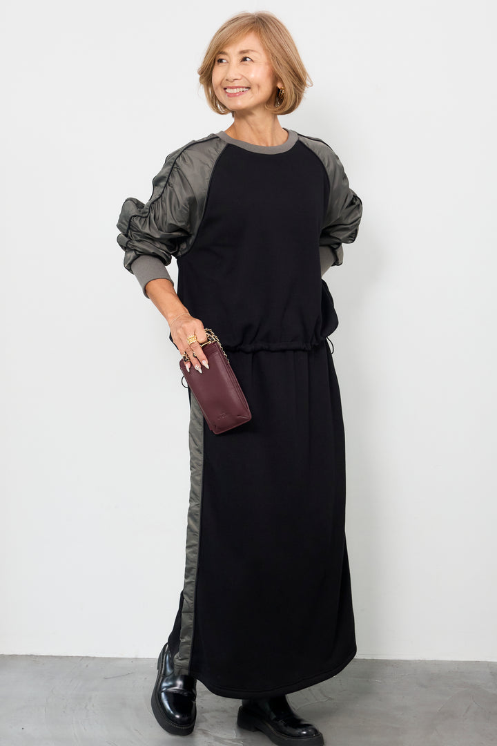 ボンバーヒート×タフタギャザープルオーバー