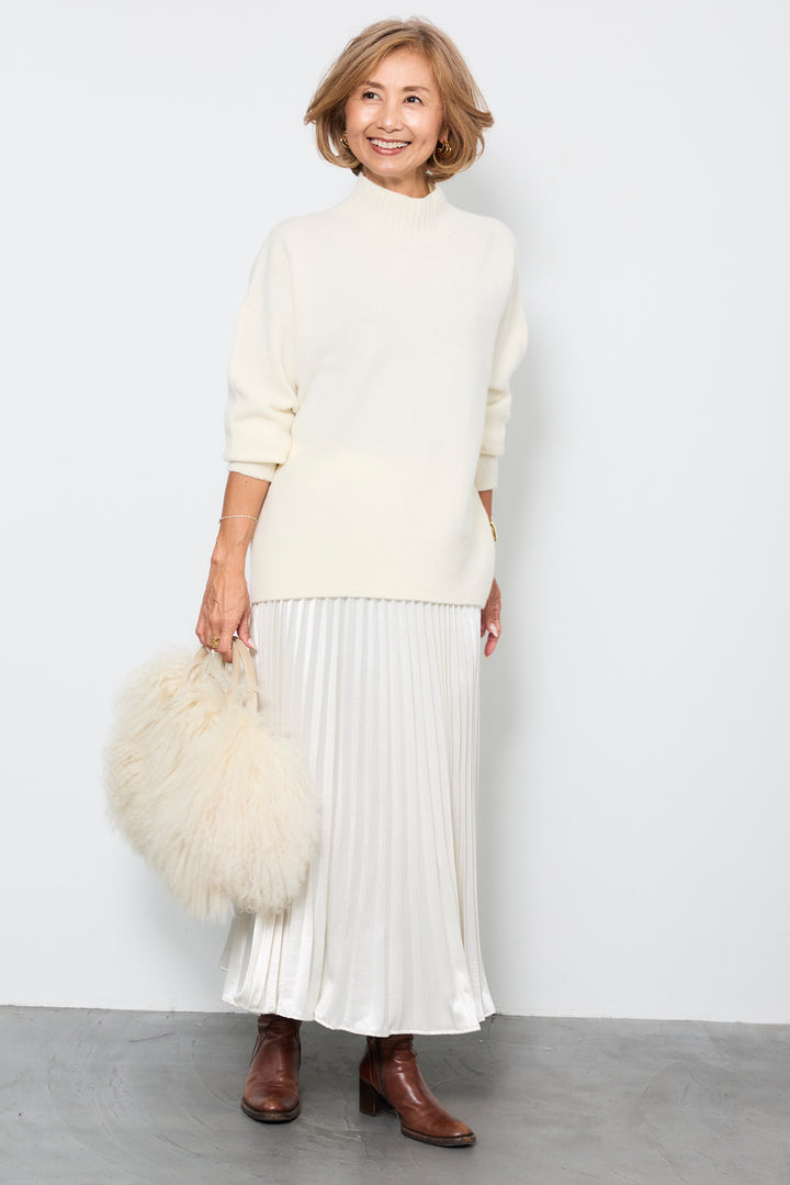 【ジャパンメイド】山形ウールハイネックニット