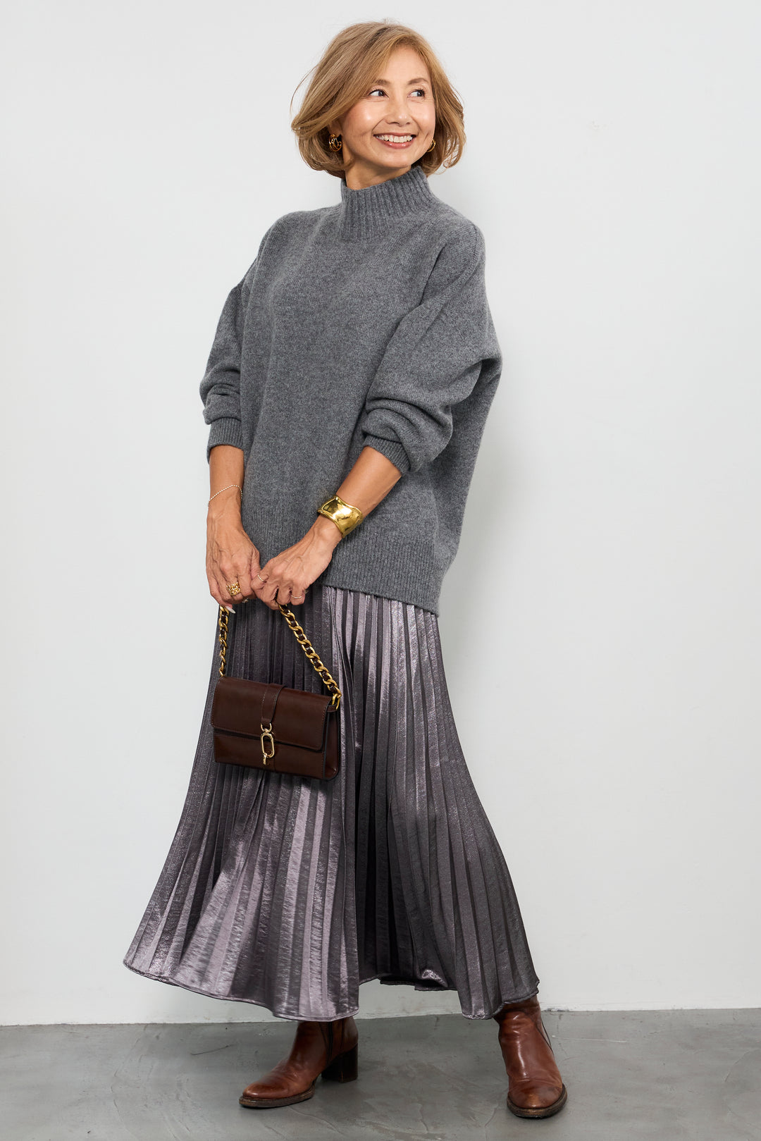 【ジャパンメイド】山形ウールハイネックニット