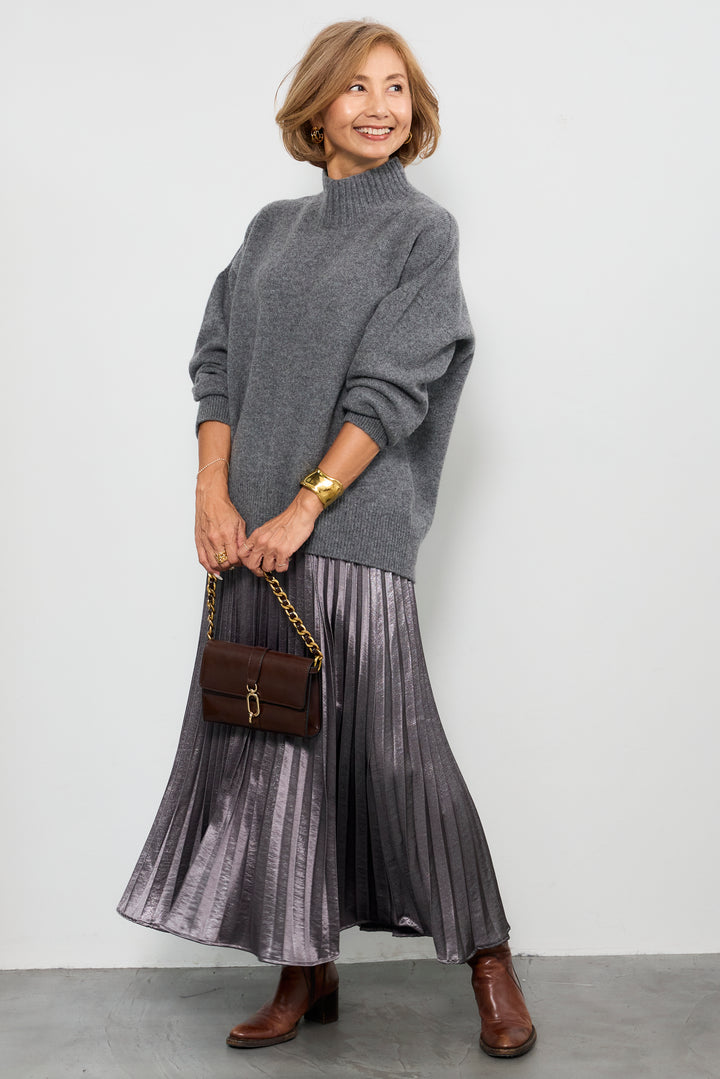 【ジャパンメイド】山形ウールハイネックニット