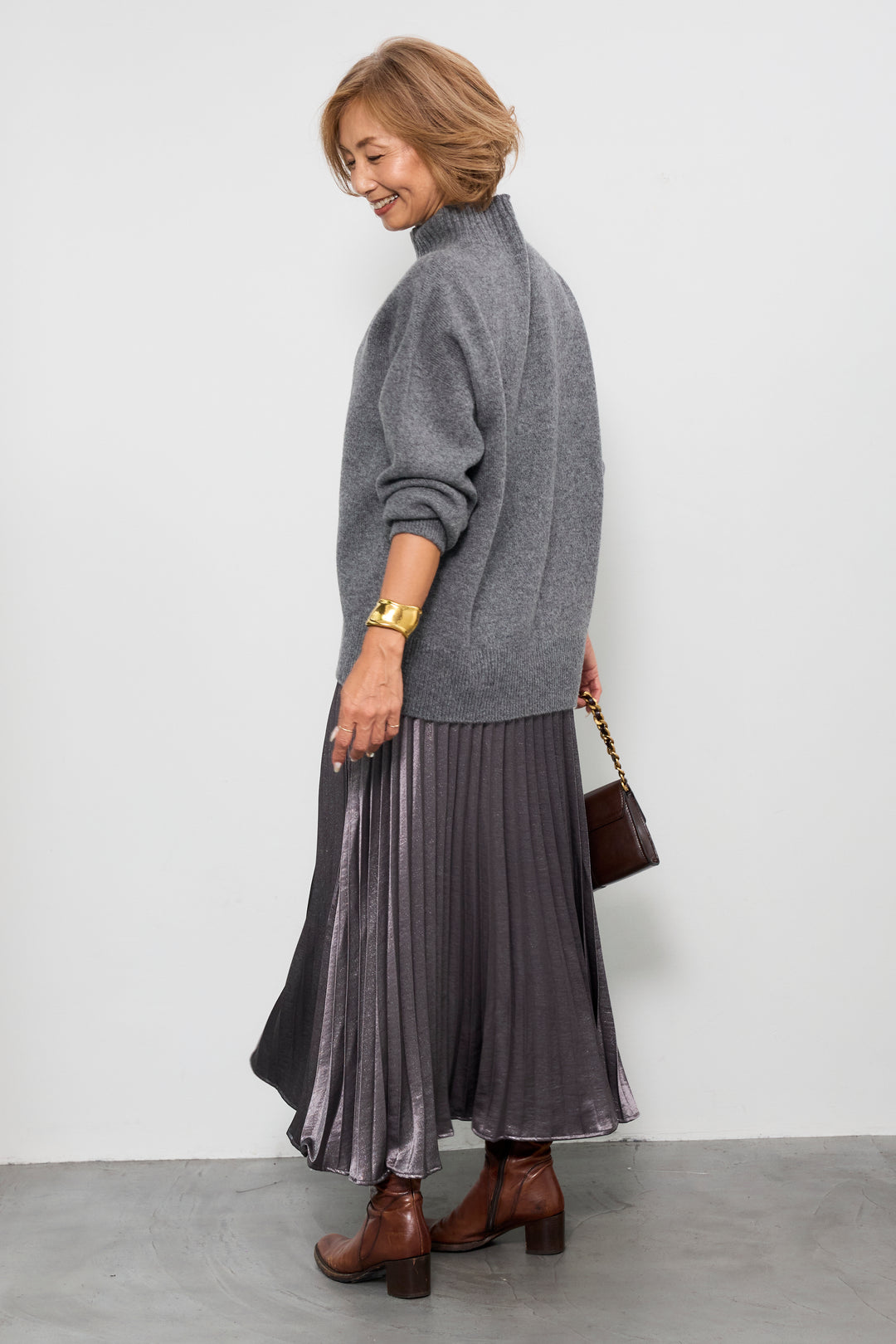 【ジャパンメイド】山形ウールハイネックニット