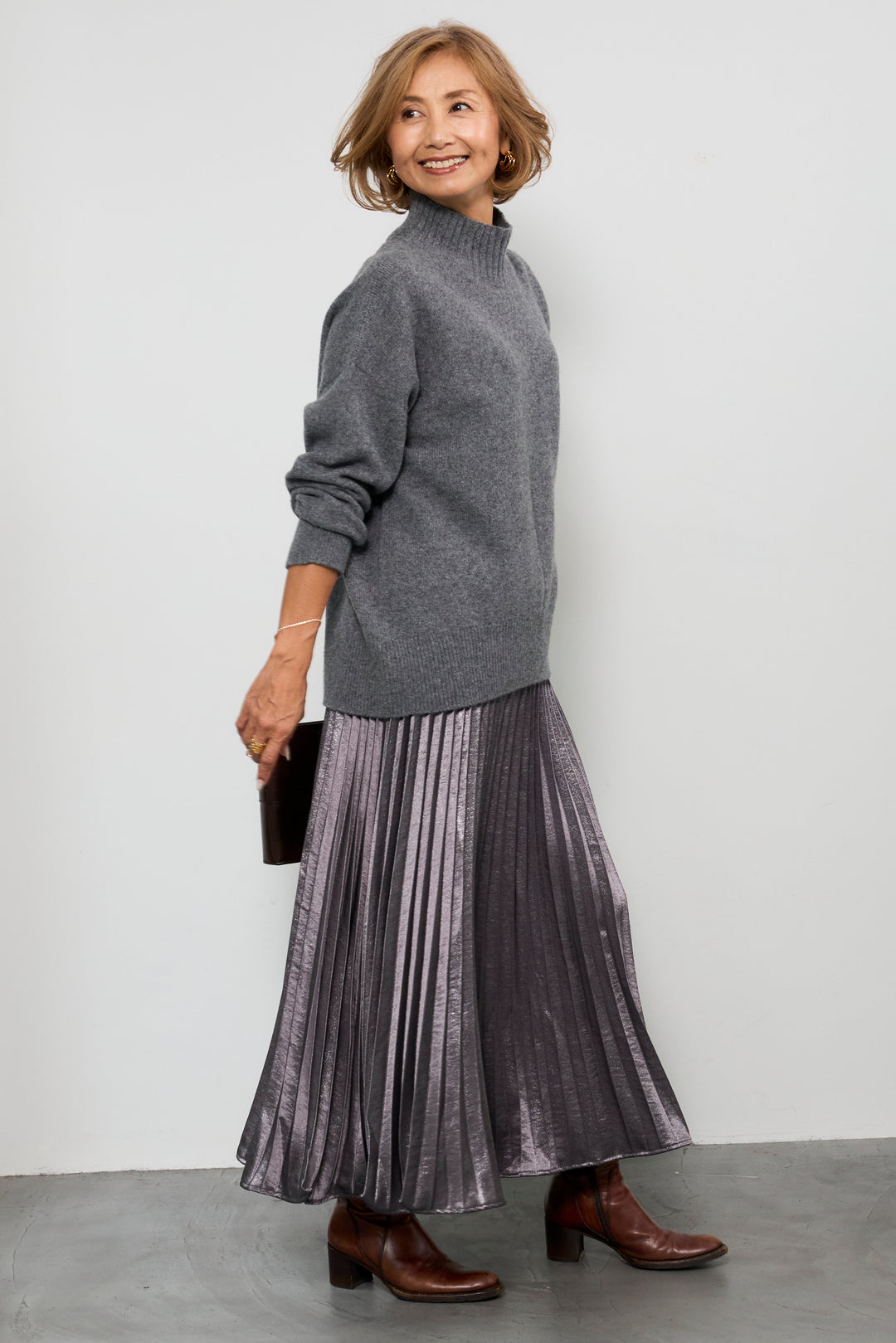 【ジャパンメイド】山形ウールハイネックニット