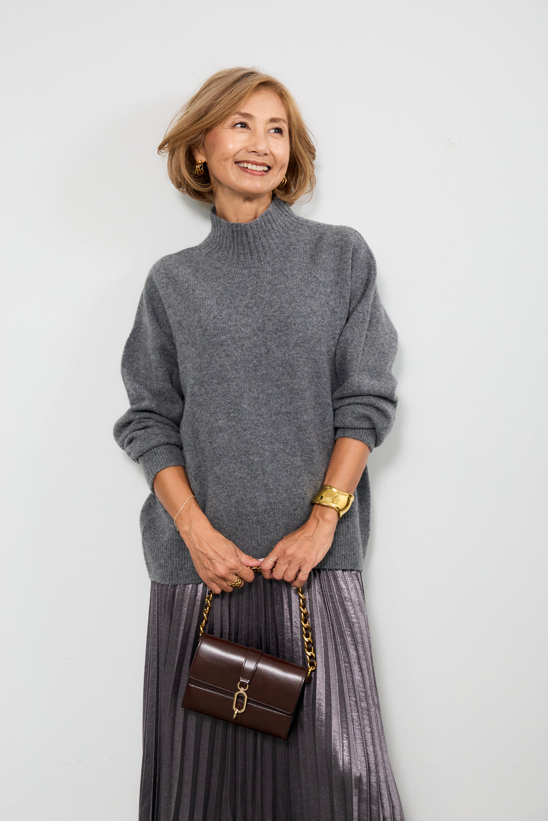 【ジャパンメイド】山形ウールハイネックニット