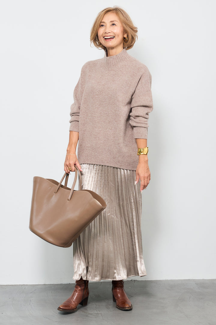 【ジャパンメイド】山形ウールハイネックニット