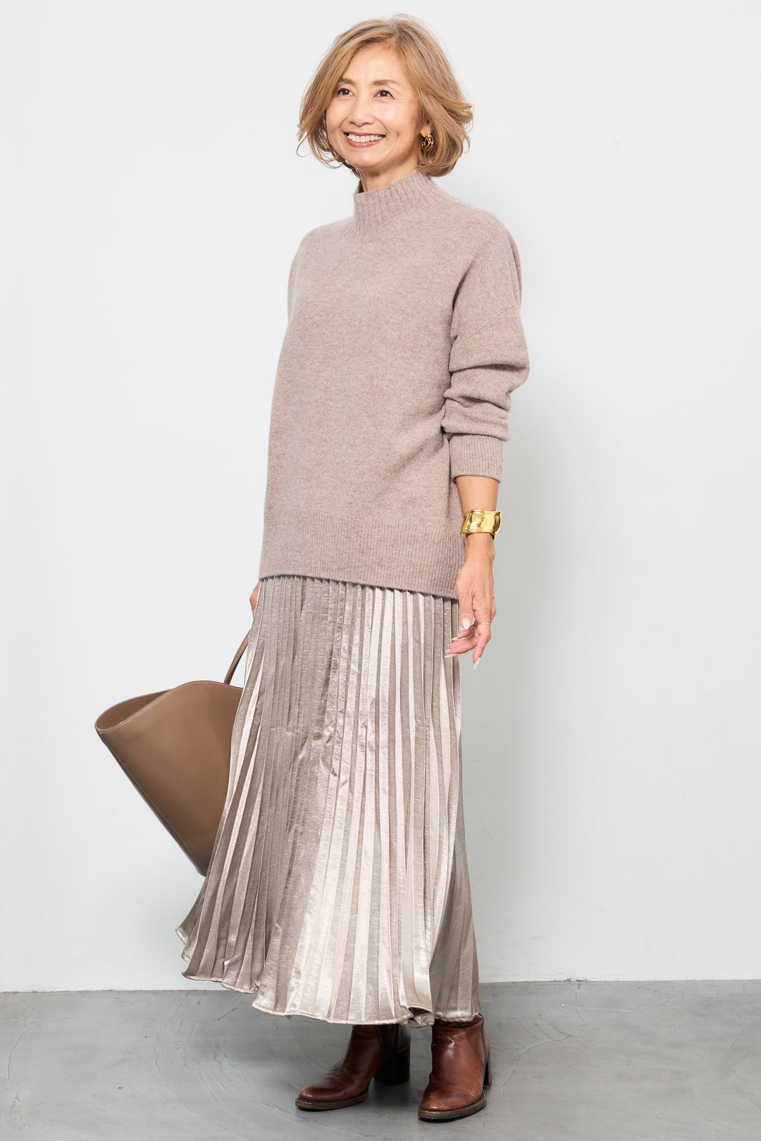 【ジャパンメイド】山形ウールハイネックニット