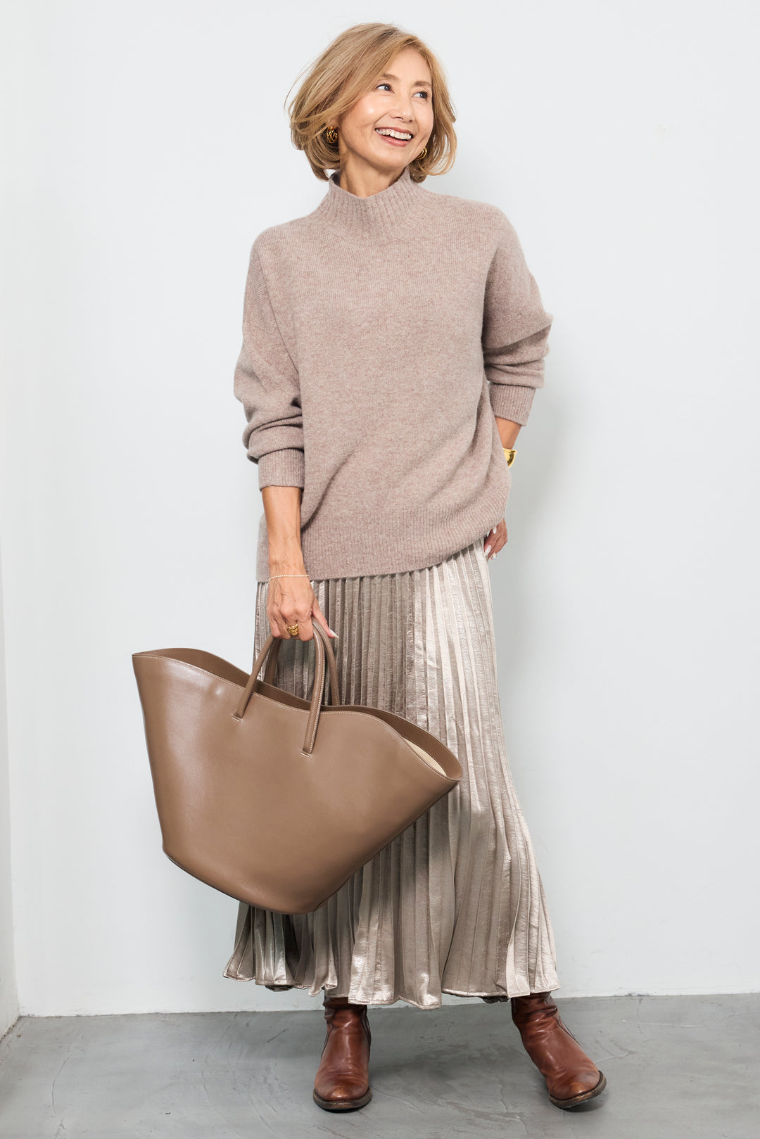 【ジャパンメイド】山形ウールハイネックニット