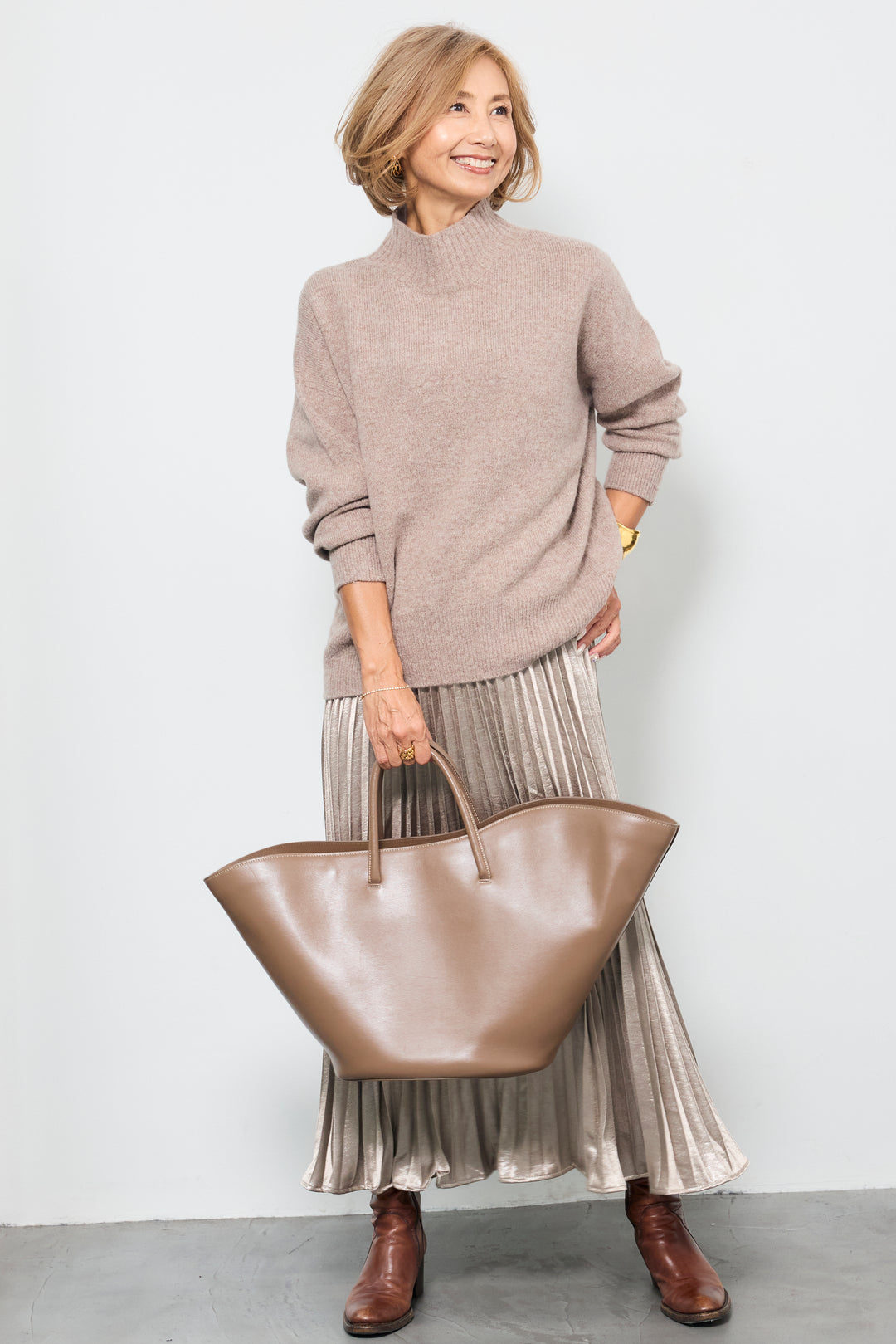 【ジャパンメイド】山形ウールハイネックニット