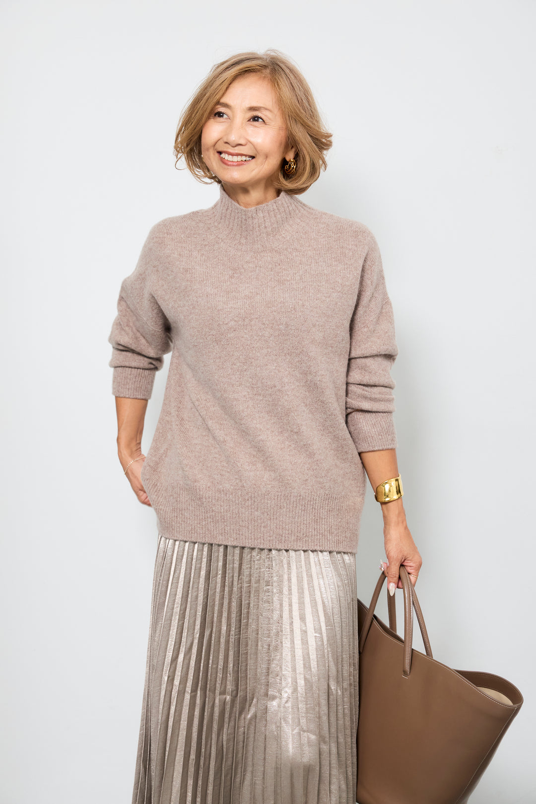 【ジャパンメイド】山形ウールハイネックニット