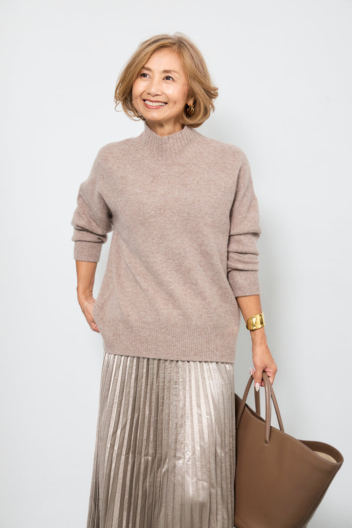 【ジャパンメイド】山形ウールハイネックニット