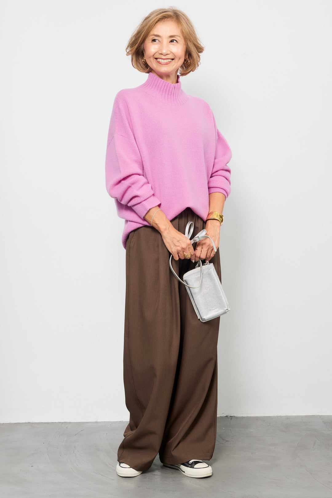 【ジャパンメイド】山形ウールハイネックニット