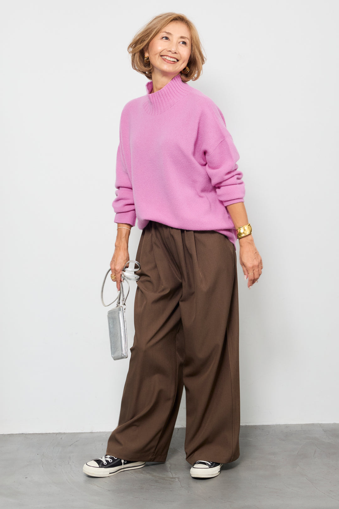 【ジャパンメイド】山形ウールハイネックニット