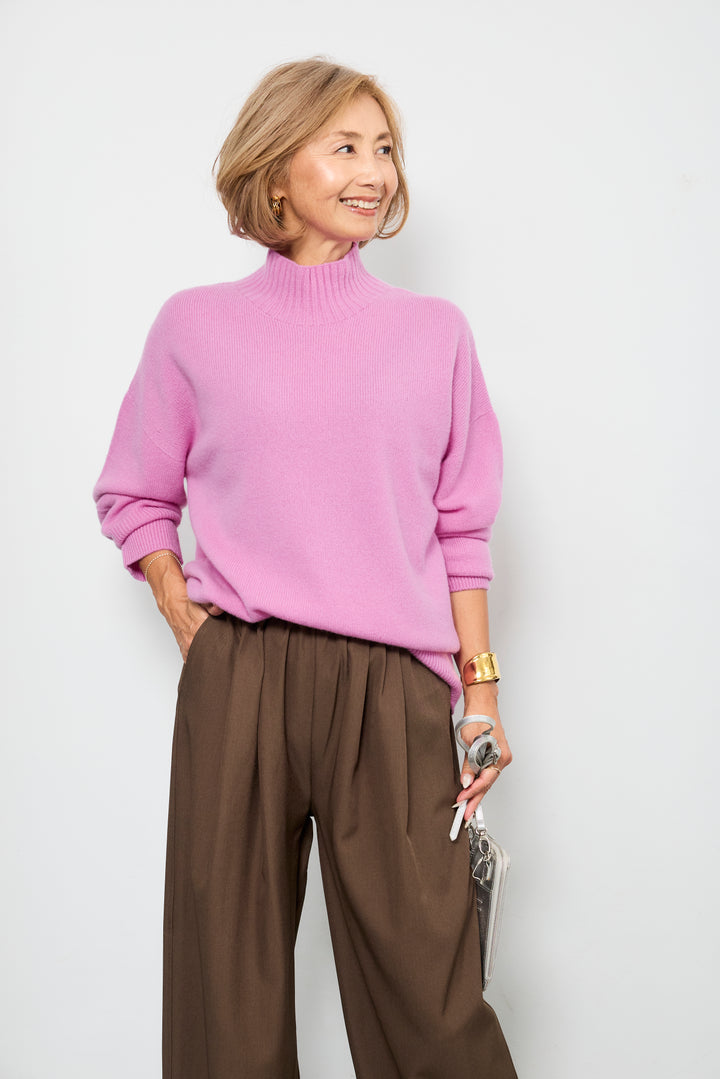 【ジャパンメイド】山形ウールハイネックニット