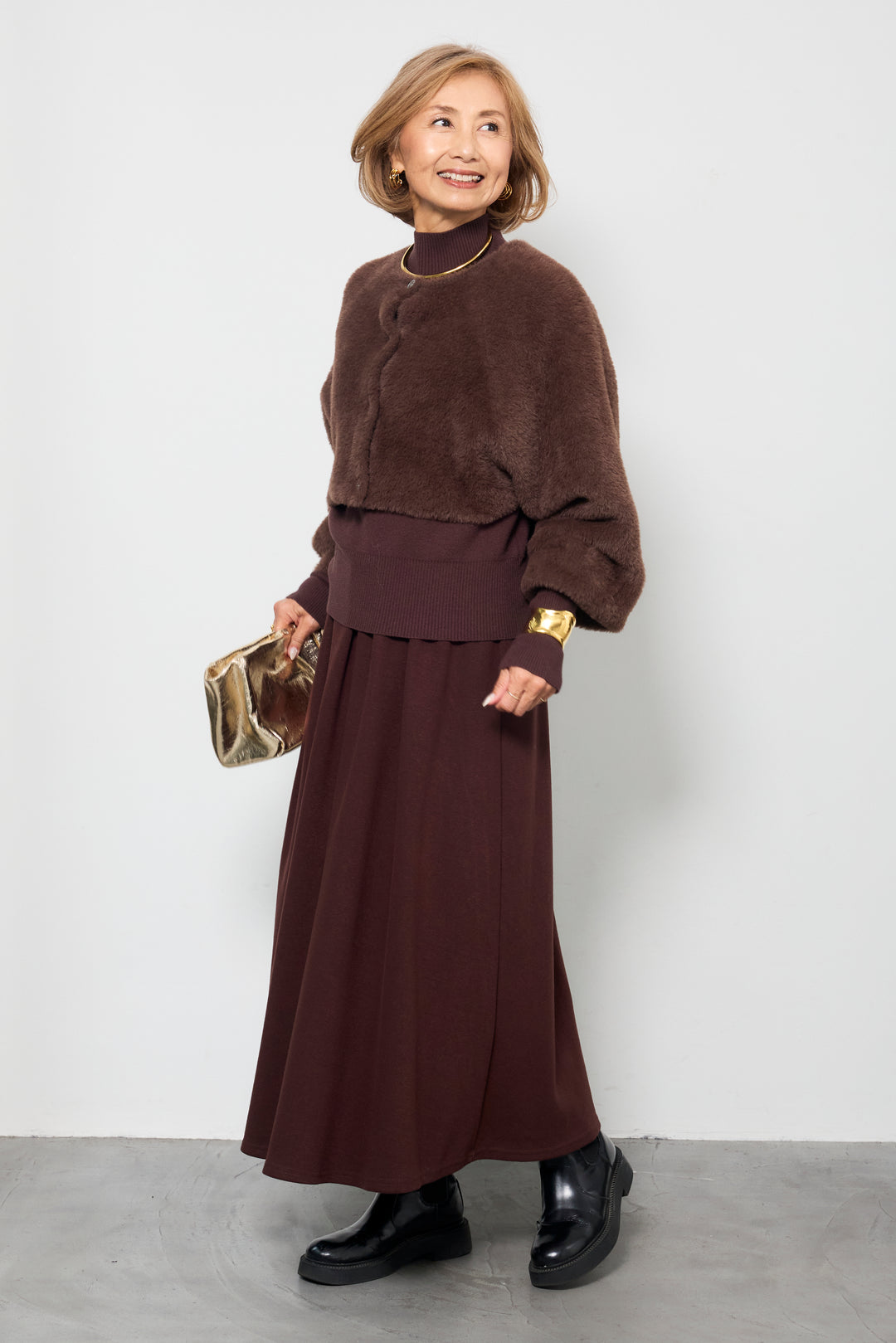 シャギーニットアンサンブル