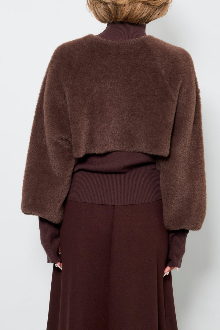 [SET]シャギーニットアンサンブル+ウエストギャザースカート(2set)