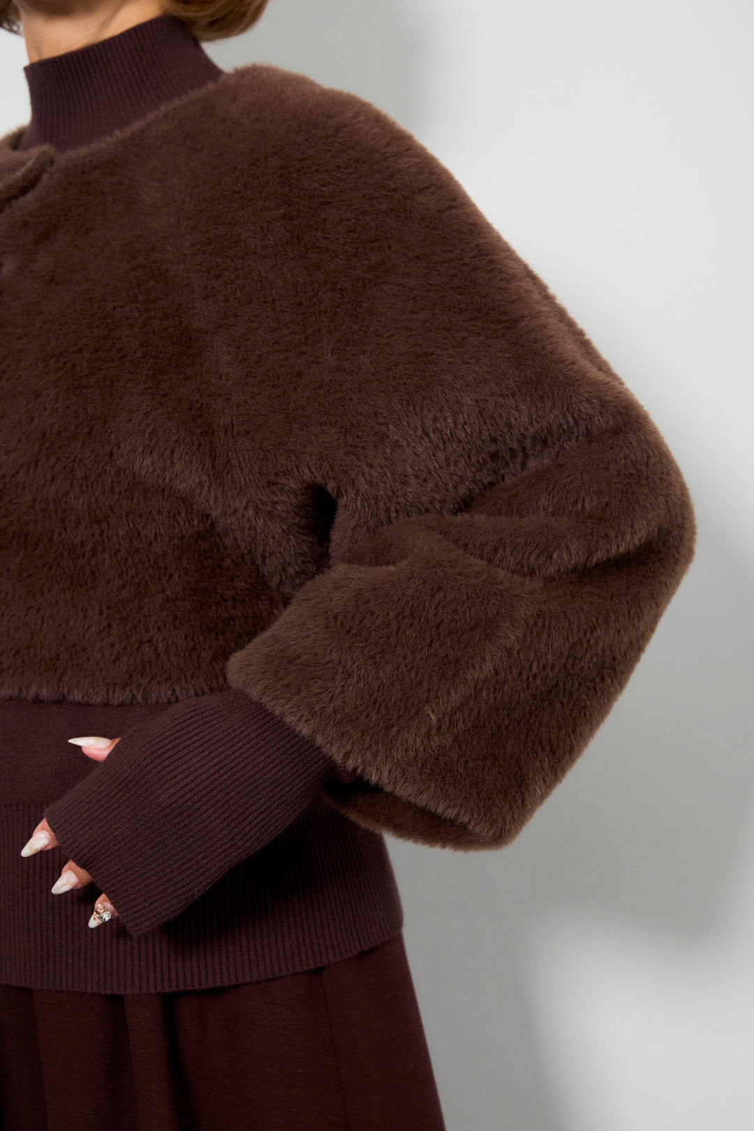 [SET]シャギーニットアンサンブル+ウエストギャザースカート(2set)