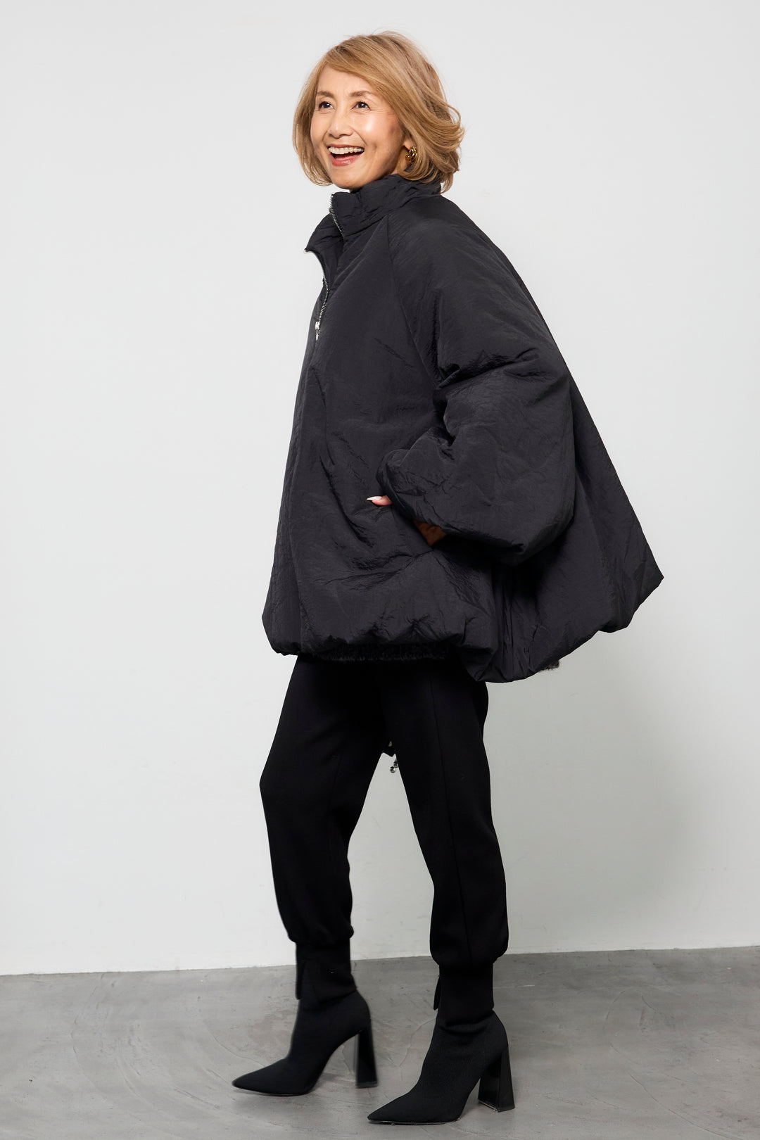 [SET]中綿バルーンコート+ライトダンボールジョガーパンツ(2set)