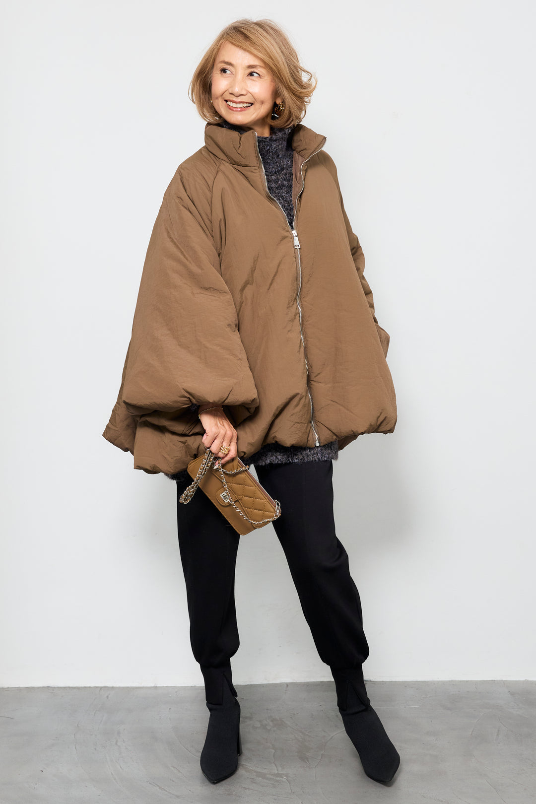 [SET]中綿バルーンコート+ライトダンボールジョガーパンツ(2set)