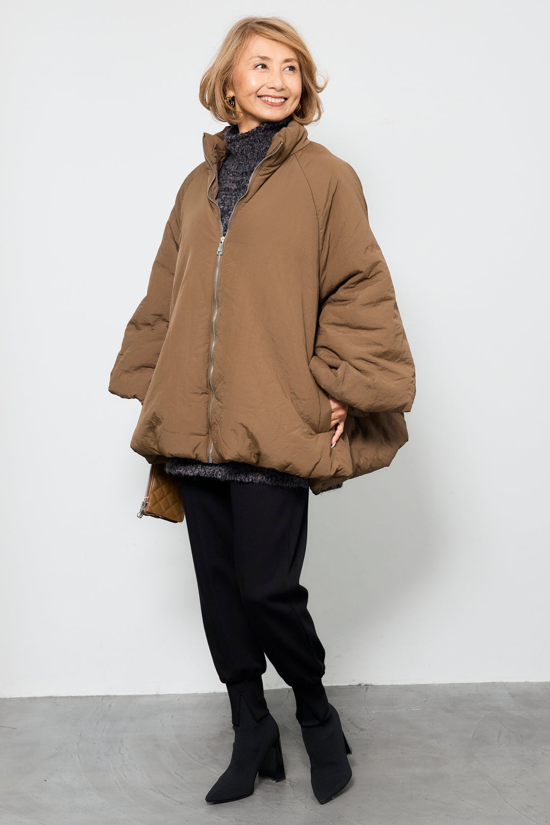 [SET]中綿バルーンコート+ライトダンボールジョガーパンツ(2set)