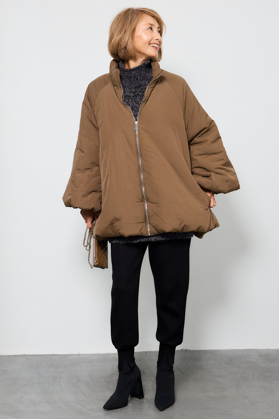 [SET]中綿バルーンコート+ライトダンボールジョガーパンツ(2set)