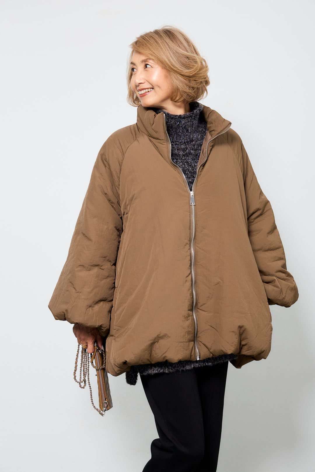 [SET]中綿バルーンコート+ライトダンボールジョガーパンツ(2set)