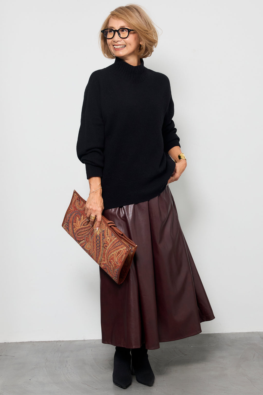 【ジャパンメイド】山形ウールハイネックニット