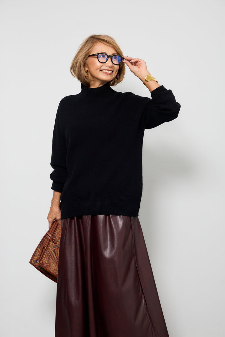 【ジャパンメイド】山形ウールハイネックニット