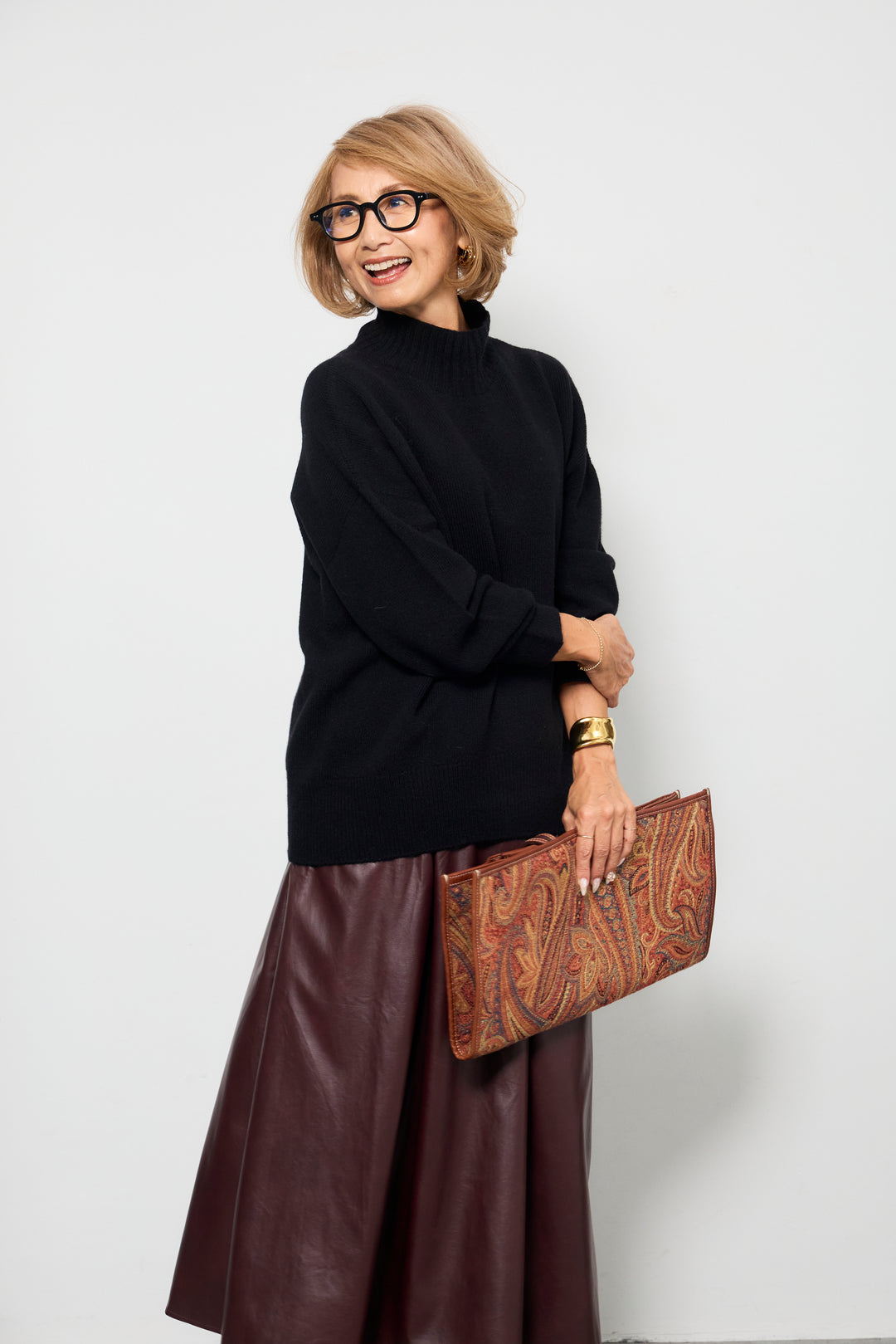 【ジャパンメイド】山形ウールハイネックニット