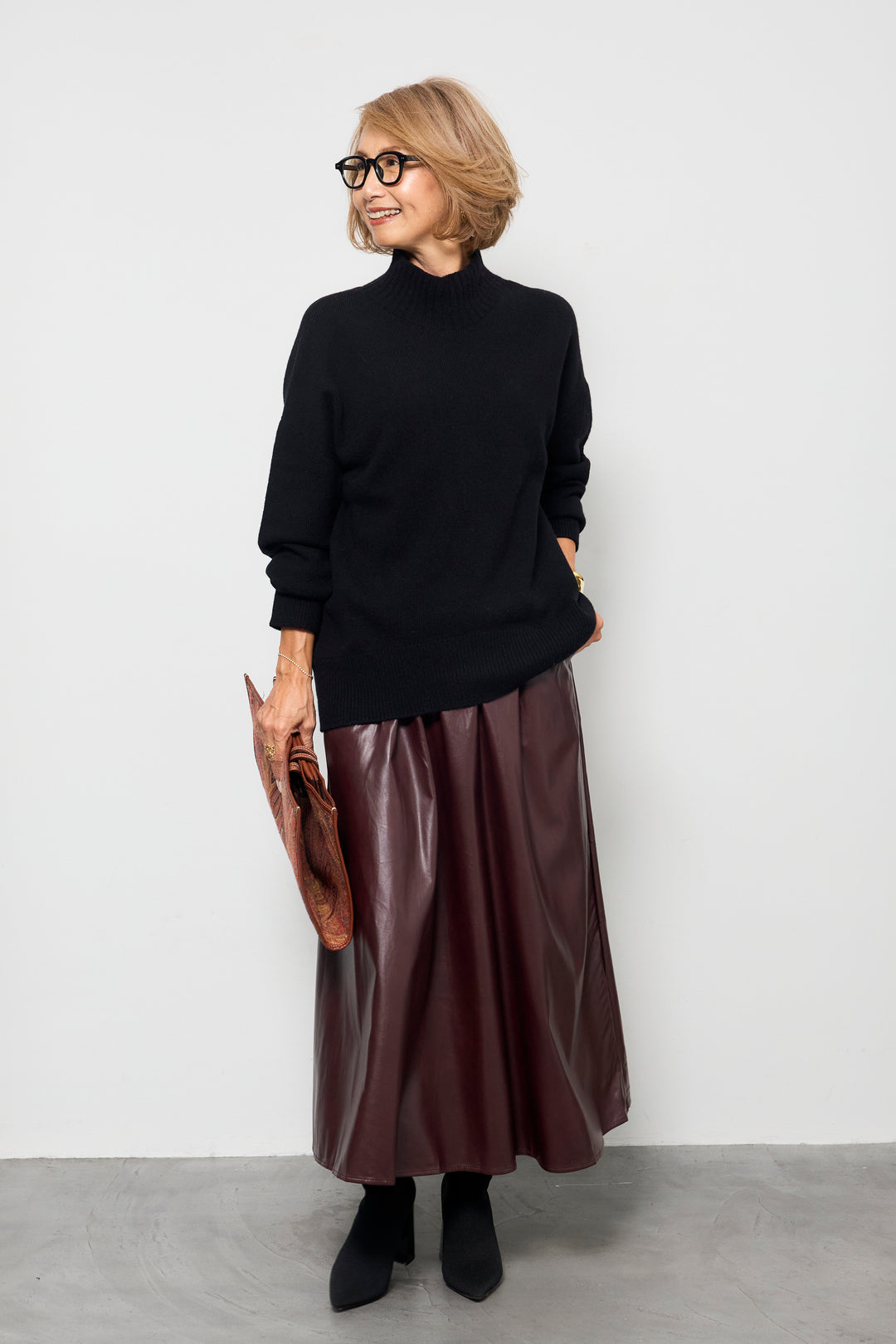 【ジャパンメイド】山形ウールハイネックニット