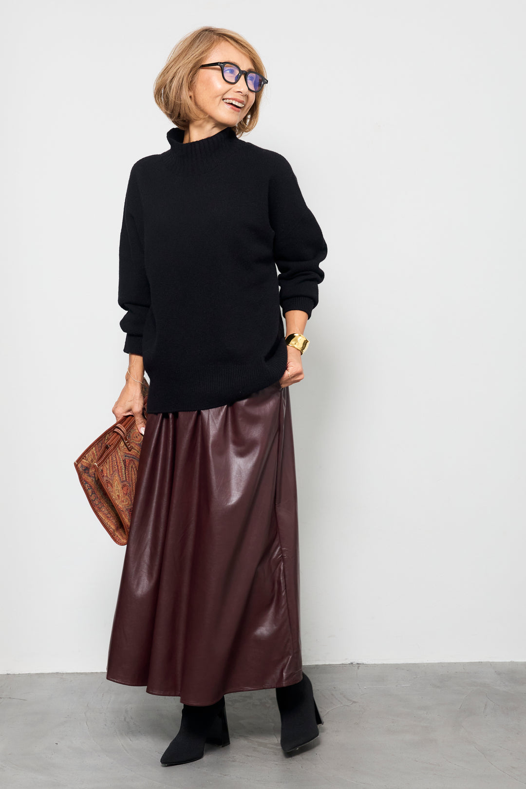 【ジャパンメイド】山形ウールハイネックニット