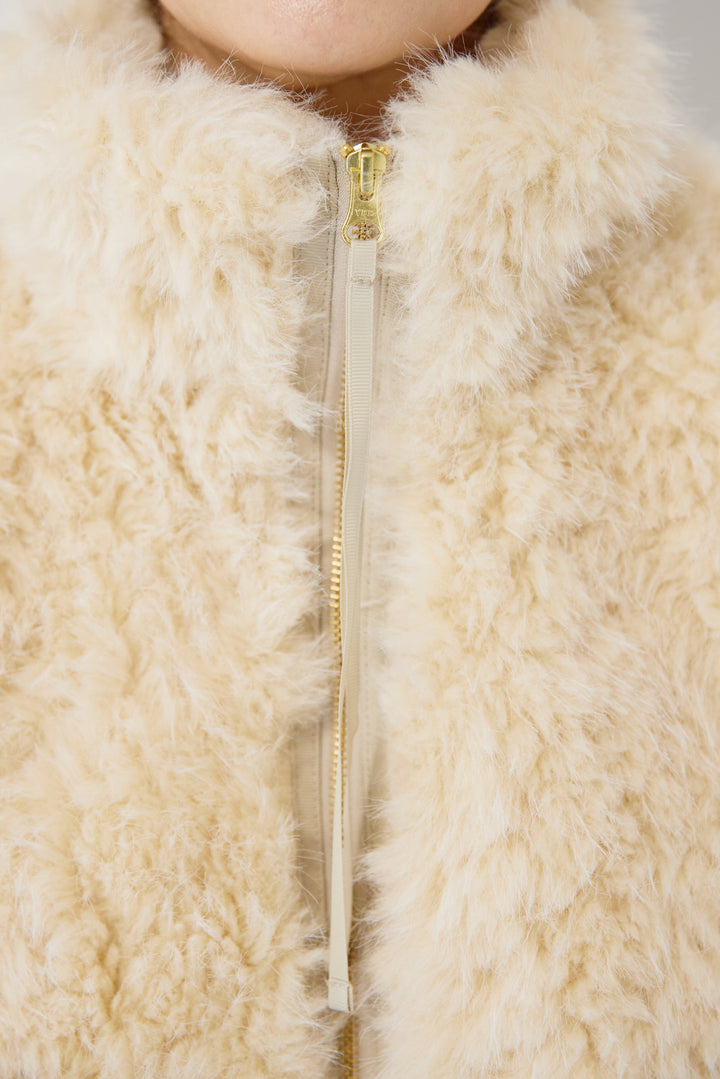 [SET]ロングミックスファーベスト+ニットアップ アシンメトリープルオーバー＆ロングスカート(2set)