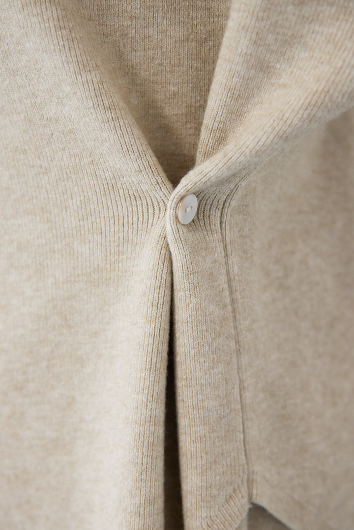 [SET]ロングミックスファーベスト+ニットアップ アシンメトリープルオーバー＆ロングスカート(2set)