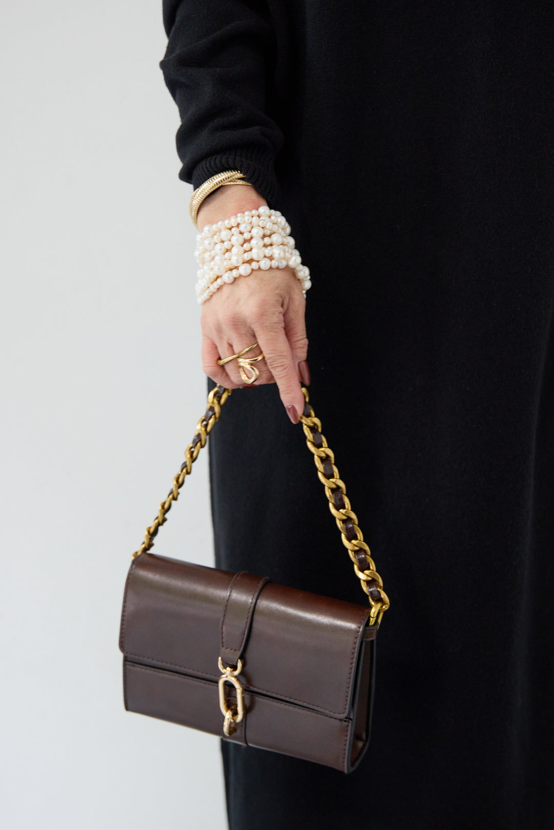 [SET]スタンドカラーケープコート+Vネック ロングニットワンピース(2set)