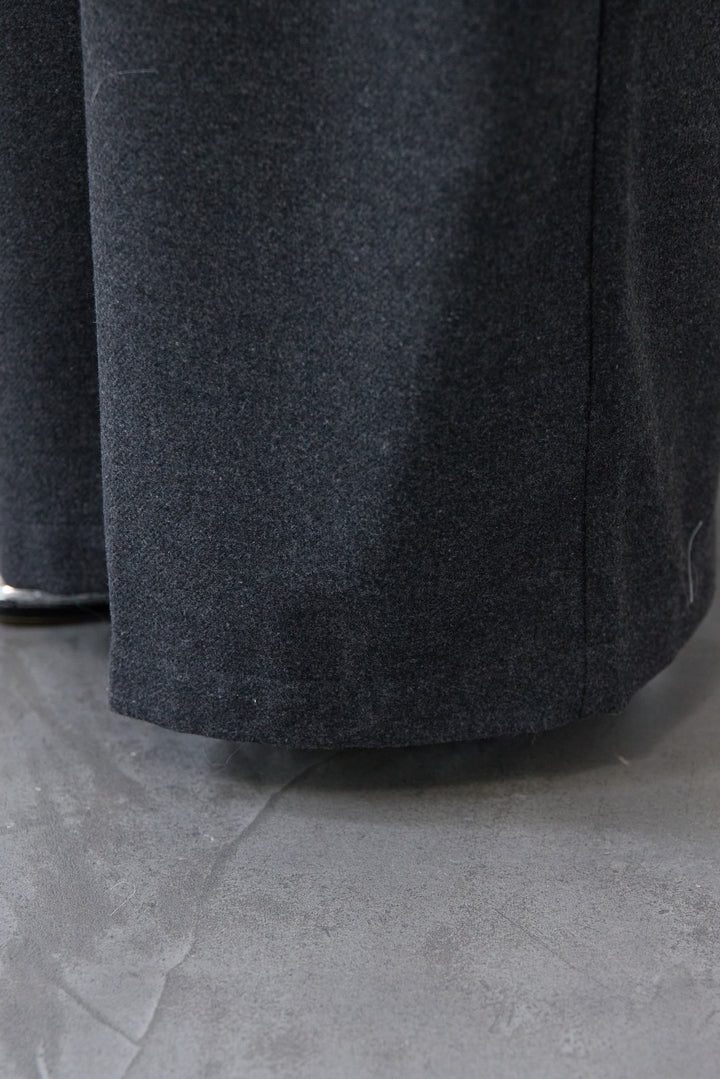 ウール混ワイドサロペットパンツ