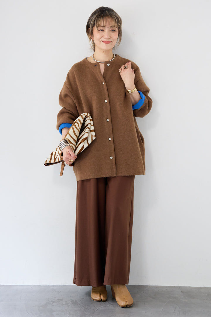 ダブルフェイスニットカーディガン