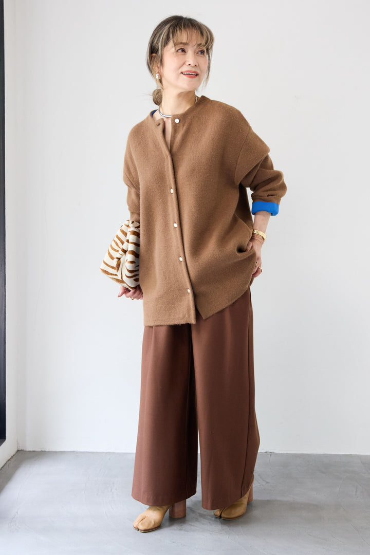 ダブルフェイスニットカーディガン