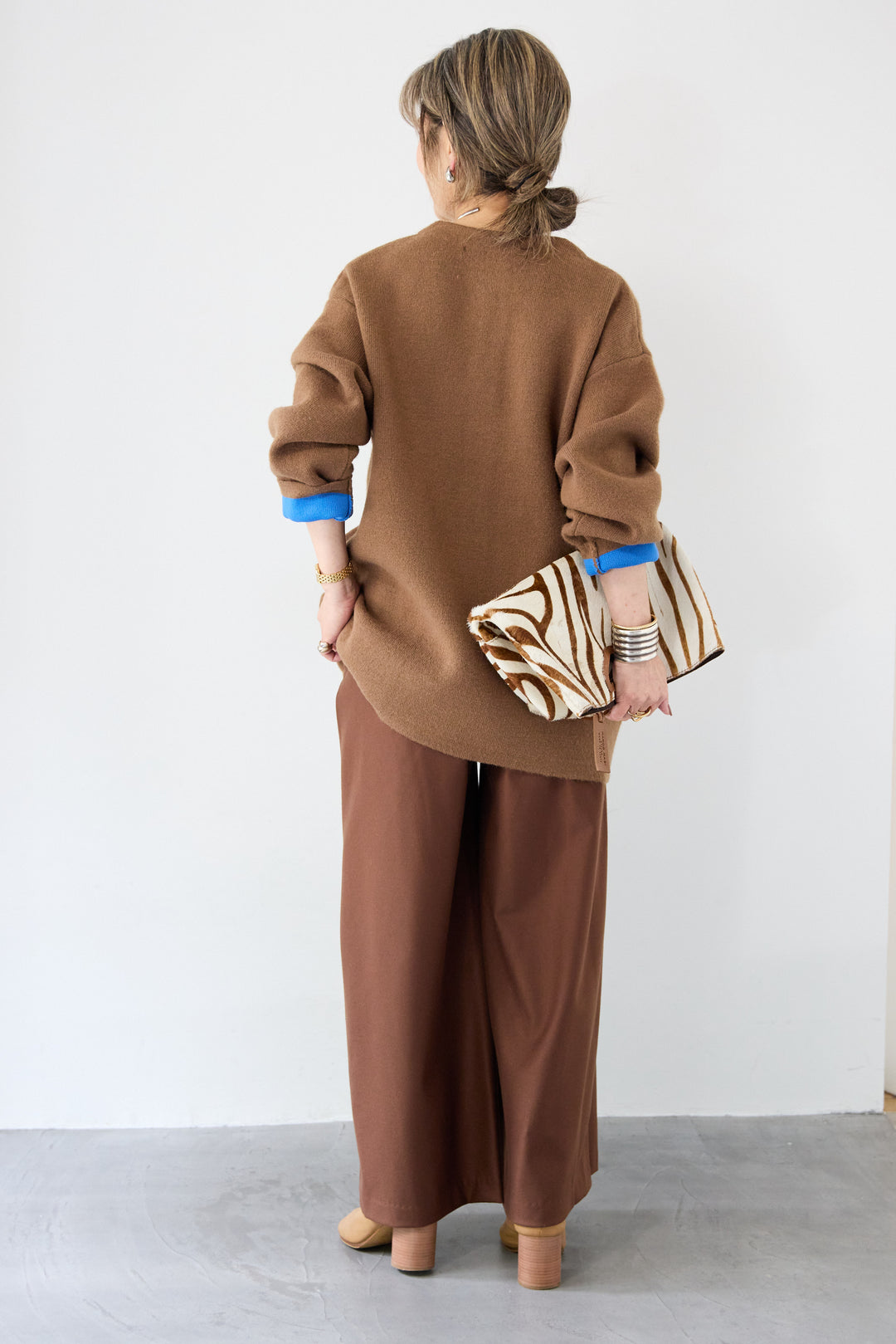 ダブルフェイスニットカーディガン