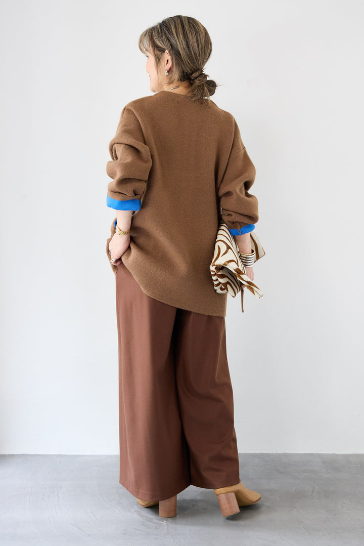 ダブルフェイスニットカーディガン